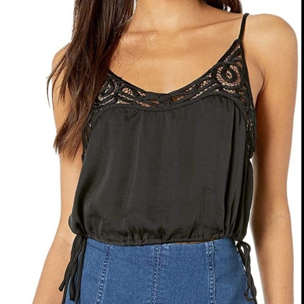 Free People Intimately Lace Blouson Black Brami